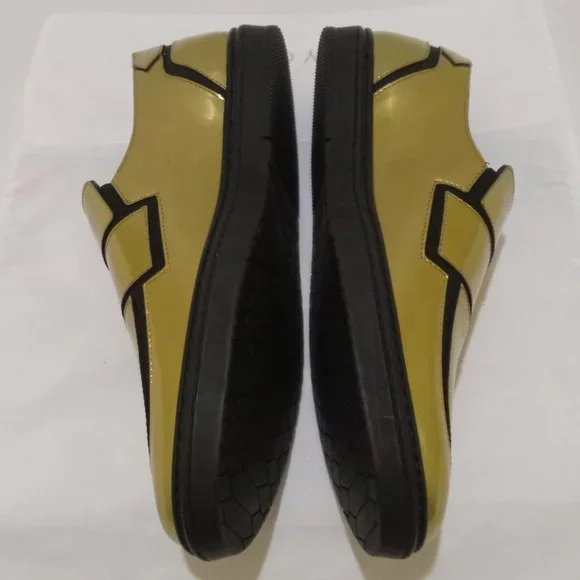 Jimmy Choo Metallic Gold Patent Leather Grove Slip-On - EU44  display picture 2